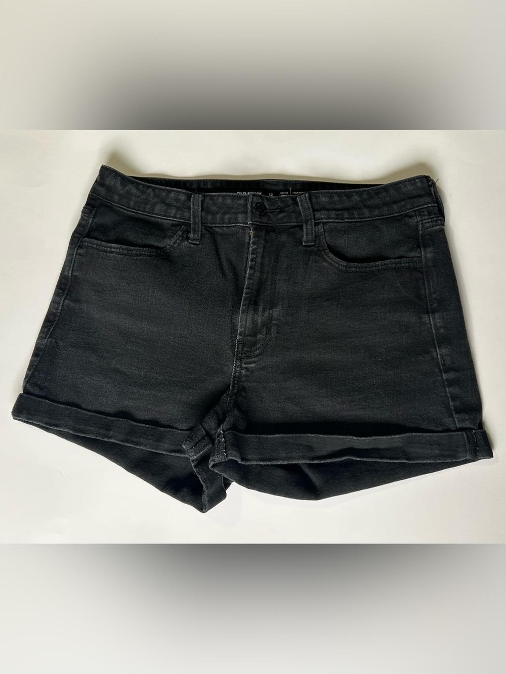 Old Navy Black High-Rise Denim Shorts